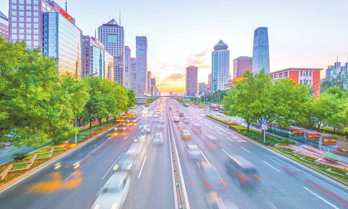 A view of  Beijing's Guomao Central Business District (CBD). Photo: VCG