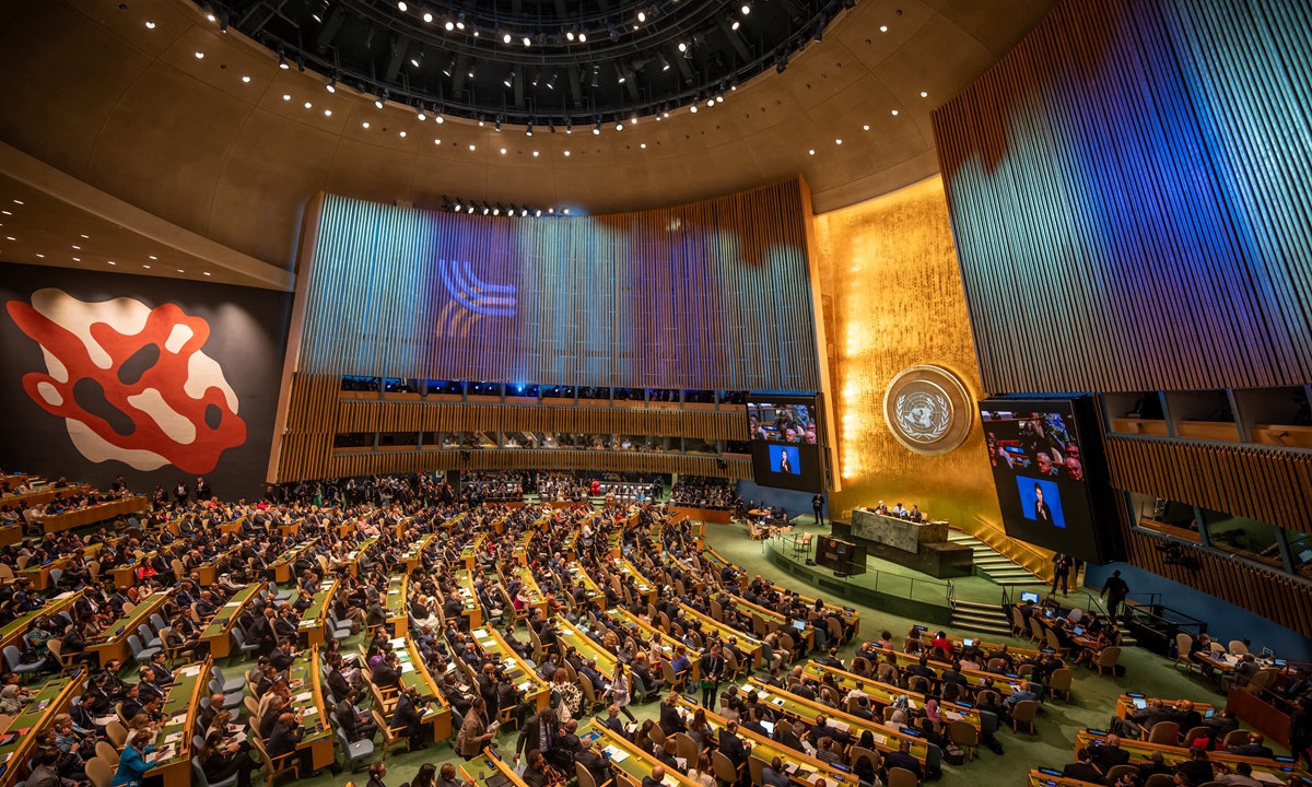 The delegates are taking part in the UN Summit of the Future in New York, the US, on September 22, 2024. Photo: AFP