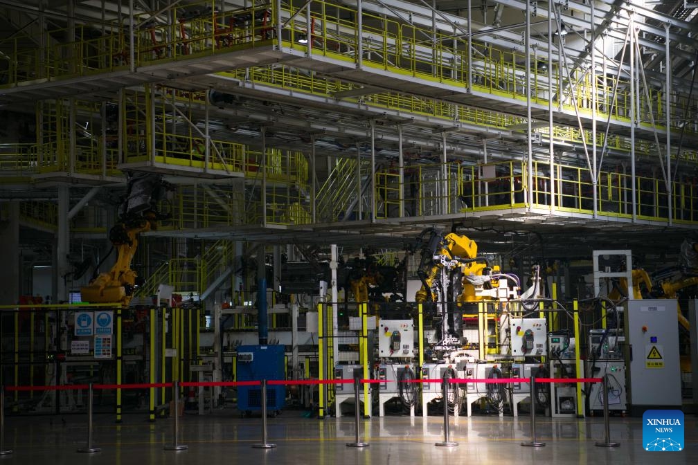 This photo taken on Sept. 12, 2024 shows a view inside Chinese automaker Chery's smart factory in Wuhu City, east China's Anhui Province. Over the past two decades, Chinese automaker Chery has expanded its presence to over 80 countries and regions worldwide. In the first half of 2024 alone, Chery sold more than 1.1 million vehicles, achieving a remarkable 48.4 percent increase compared to the previous year. (Photo: Xinhua)