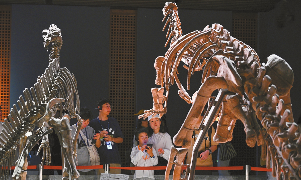 Visitors tour the Nanjing Museum on September 26, 2024 in East China's Jiangsu Province. As of the end of August this year, the 6,833 officially registered museums across China have greeted 940 million visitor trips. The trips during the two summer months reached 299 million, placing visiting famous museums among the top activities for tourists. Photo: VCG