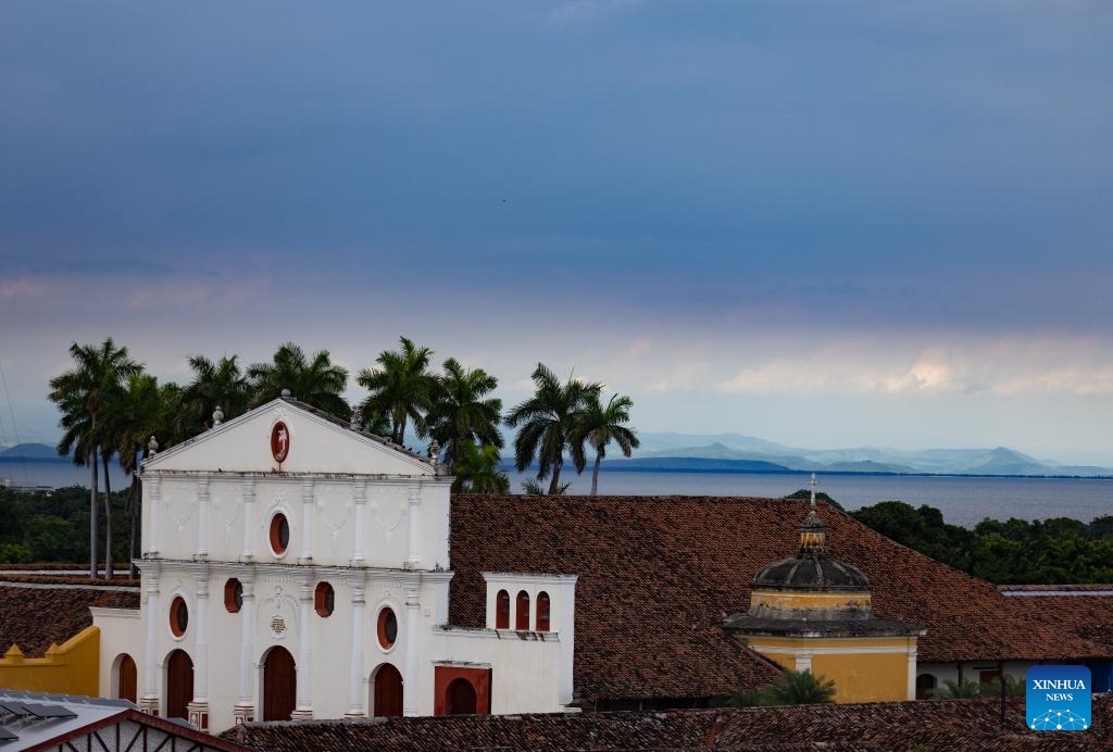 This photo taken on Sept. 22, 2024 shows buildings in Granada, Nicaragua. Granada, located on the shores of the Nicaragua Lake, is the first city established by the Spanish people in Nicaragua and one of the oldest colonial cities in Central America. (Photo: Xinhua)