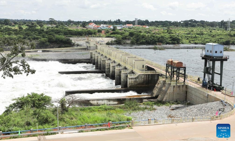 This photo taken on Sept. 26, 2024 shows the Karuma dam at the Karuma Hydropower Station in Kiryandongo, Uganda. Ugandan President Yoweri Museveni has commissioned the Chinese-built 600-megawatt Karuma Hydropower Station and the Karuma Interconnection Project in the midwestern Ugandan district of Kiryandongo. (Photo: Xinhua)