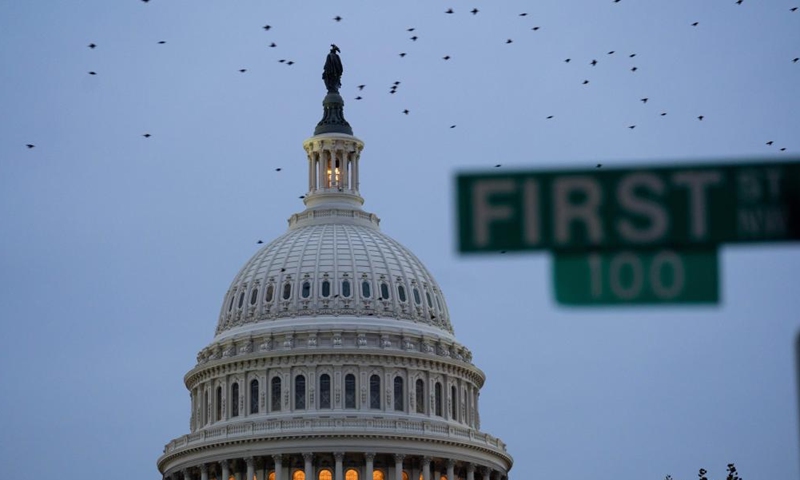 Photo taken on Dec. 8, 2022 shows the U.S. Capitol building in Washington, D.C., the United States. The U.S. Congress approved a bill on same-sex marriage on Thursday and sent it to the White House. (Xinhua/Liu Jie)