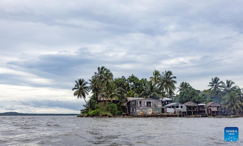 This photo shows a residential cluster in Rama Cay in South Caribbean Coast Autonomous Region, Nicaragua, Sept. 25, 2024. Rama Cay, an island located 15 kilometers south of Bluefields, is inhabited by about 2,000 people that live mainly on fishing. Photo: Xinhua