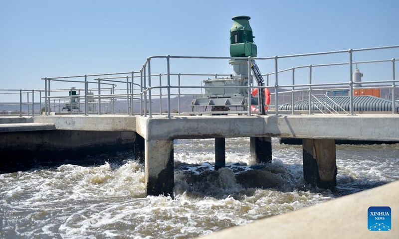 This photo taken on Oct. 2, 2024 shows the newly launched wastewater treatment plant in Moshupa village, Southern District, Botswana.

Botswana on Wednesday inaugurated the Moshupa Sanitation Scheme, a new wastewater treatment plant in Moshupa village, Southern District, aimed at enhancing public health and sanitation services. (Photo by Tshekiso Tebalo/Xinhua)