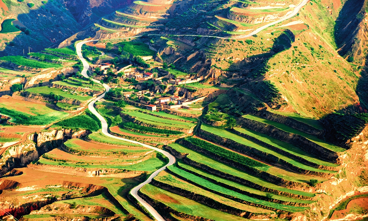 The road is open, and the once barren ravine is now full of life. Photo: Courtesy of China Rural Revitalization magazine