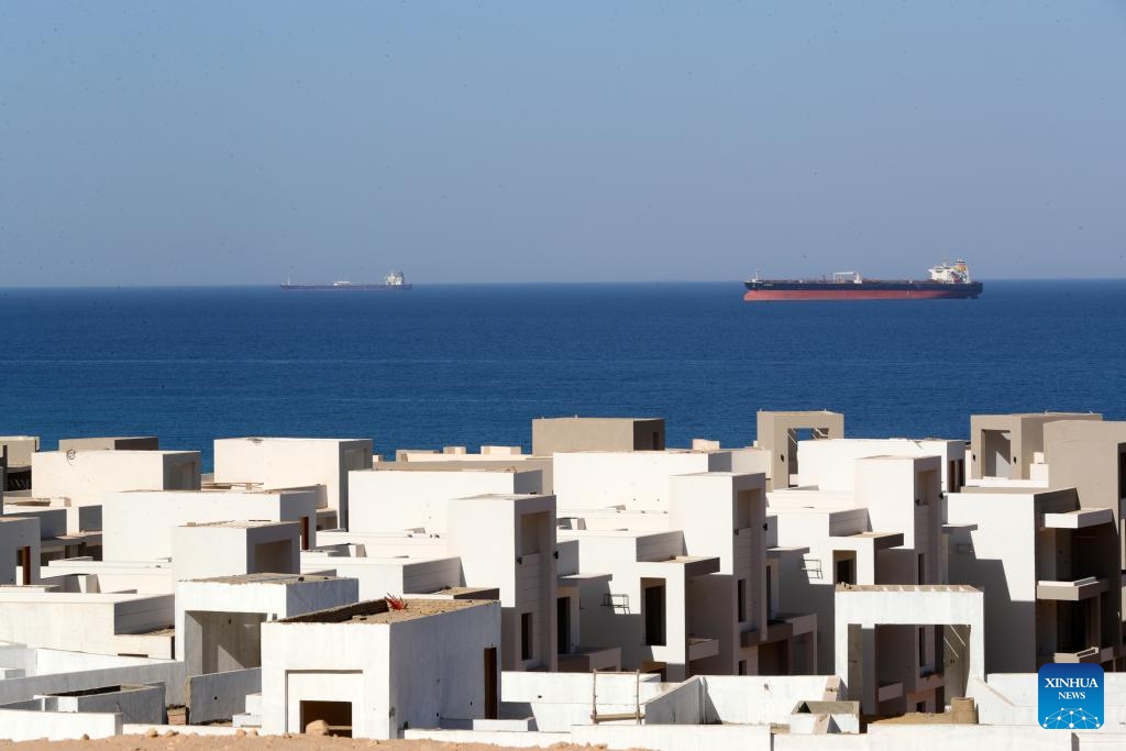 Ships sail on the Gulf of Suez, Egypt, on Oct. 8, 2024. Revenues of Egypt's Suez Canal dropped by 60 percent and the number of ships passing through the waterway decreased by 49 percent since the beginning of 2024, an Egyptian official said Sunday (Photo: Xinhua)