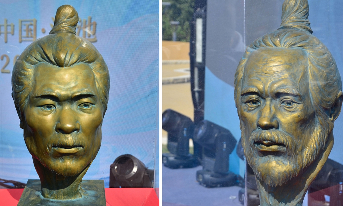 Reconstructions of two men who are believed to have lived during the Yangshao Culture period 5,600 years ago (left) and the Longshan Culture period roughly 4,000 years ago Photos: VCG