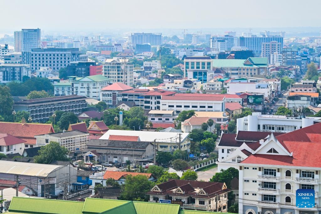 This photo taken on Oct. 8, 2024 shows a view of Vientiane, capital of Laos. (Photo: Xinhua)