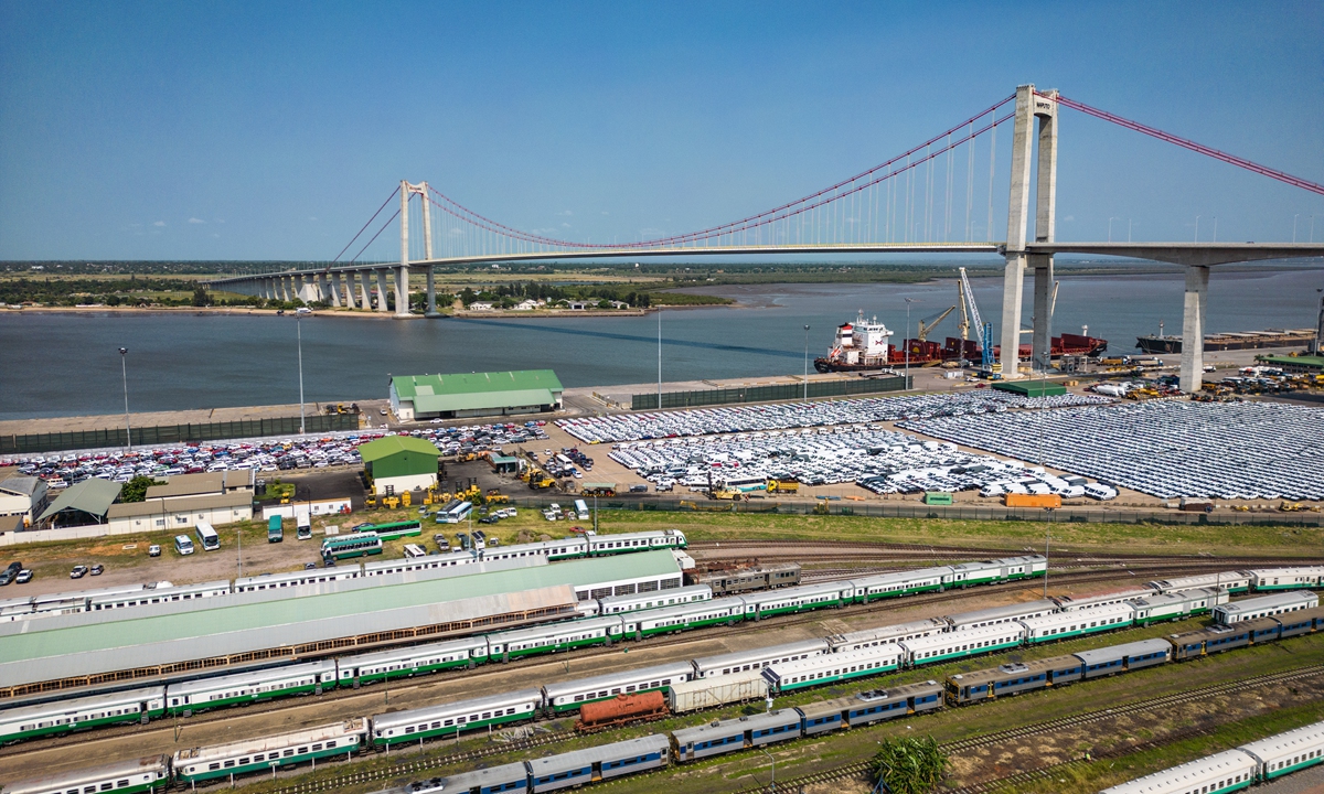 The file photo shows Maputo-Katembe bridge, in Maputo, Mozambique. The bridge was built by the China Road and Bridge Corporation, with Chinese standards and financing support. Photo: VCG