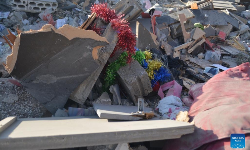 This photo shows the destruction caused by an Israeli airstrike in Sohmor, Lebanon, Oct. 10, 2024. (Photo: Xinhua)