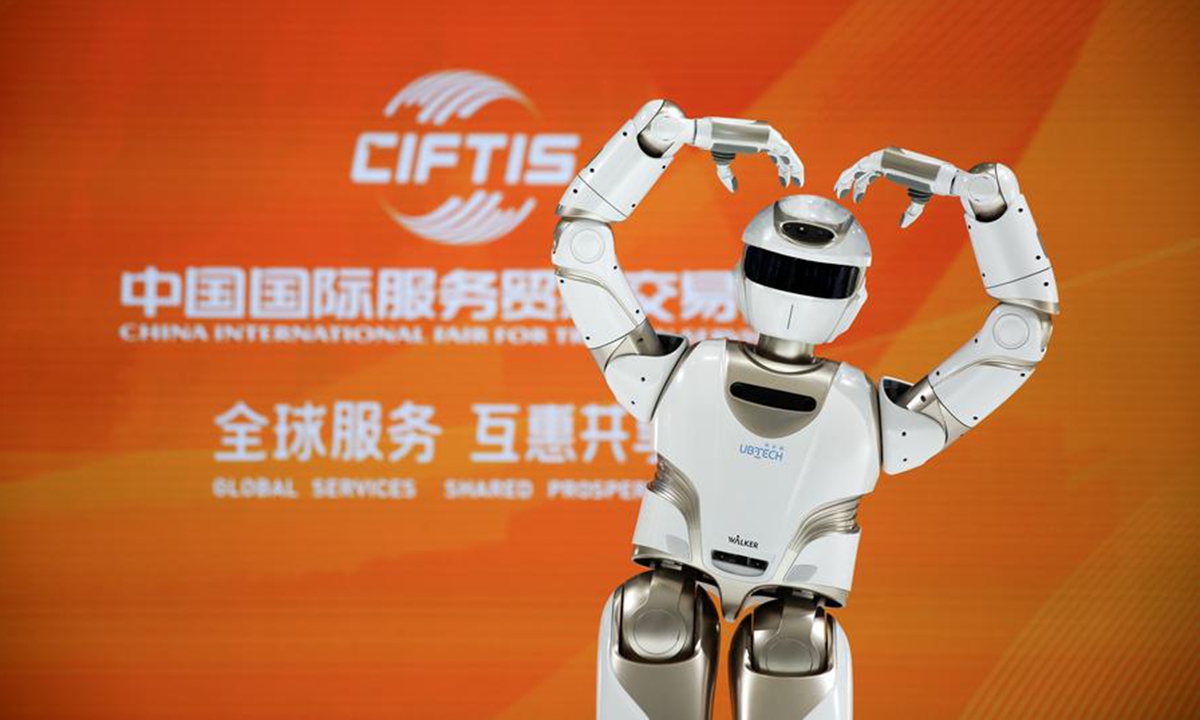 A robot poses during the 2024 China International Fair for Trade in Services (CIFTIS) at the China National Convention Center in Beijing, capital of China, Sept. 12, 2024. (Photo: Xinhua)