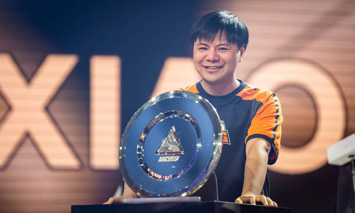 Xiaohai wins world title at the 2024 Esports World Cup Street Fighter finals held in Saudi Arabia in July. Photo: Courtesy of Xiaohai