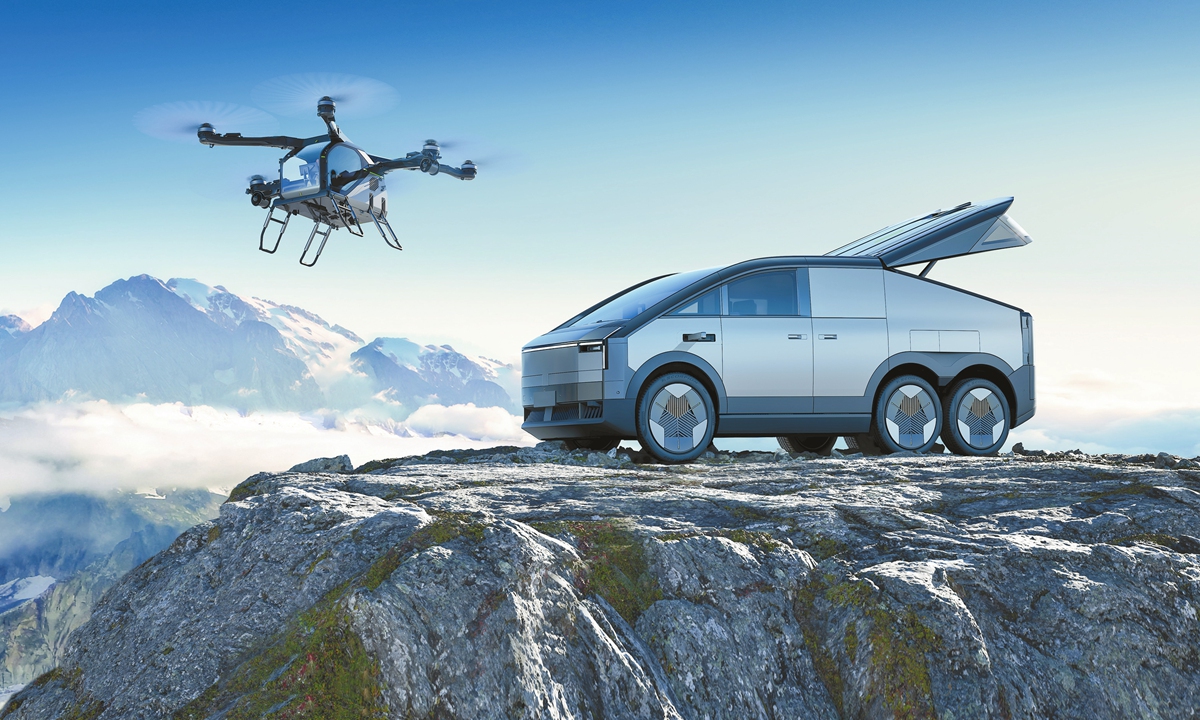 Xpeng Aeroht's land-air split-type flying car, the 