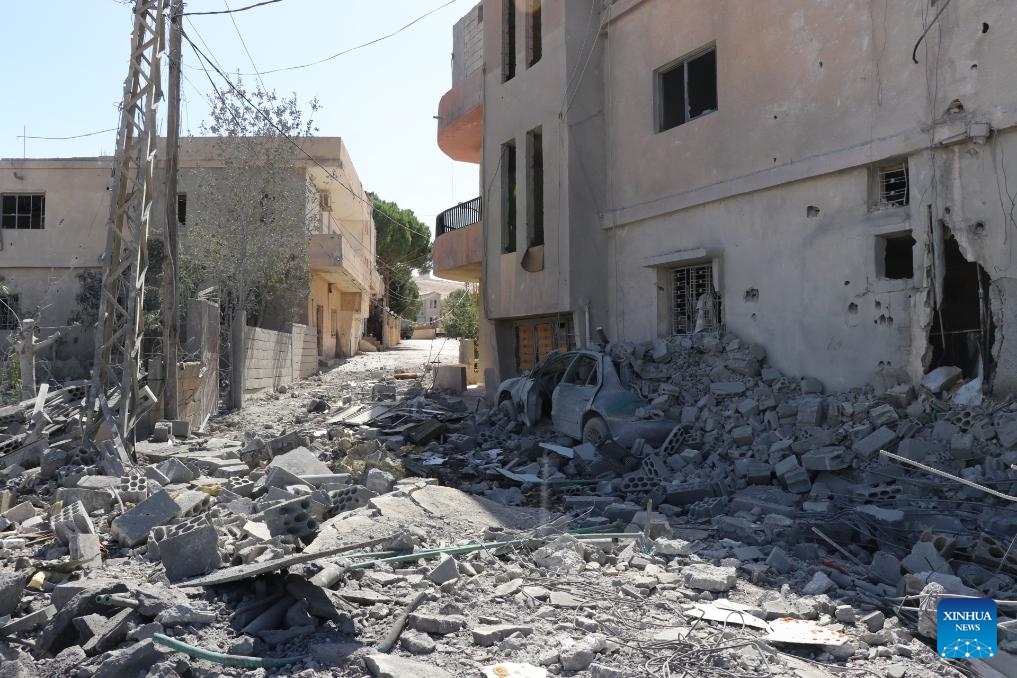 This photo shows destruction caused by Israeli airstrikes in Baalbek, Lebanon, on Oct. 14, 2024. (Photo: Xinhua)