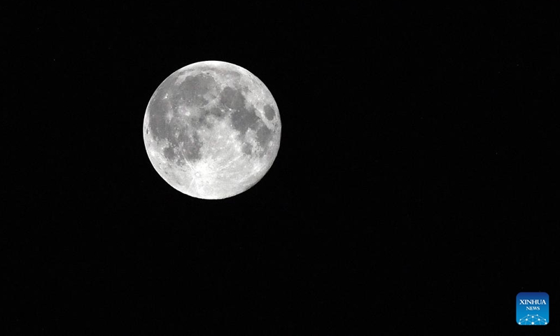 A full moon is seen in the sky over Tehran, Iran, on Oct. 17, 2024. (Photo: Xinhua)