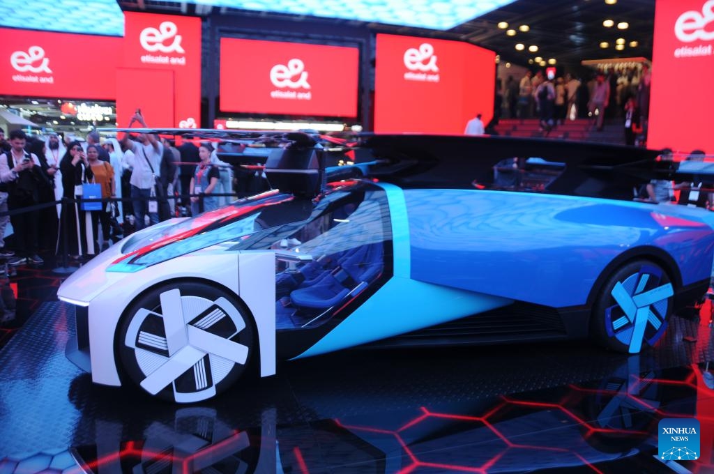 People view an exhibit at the Gulf Information Technology Exhibition (GITEX) in Dubai, the United Arab Emirates, on Oct. 17, 2024. (Photo: Xinhua)