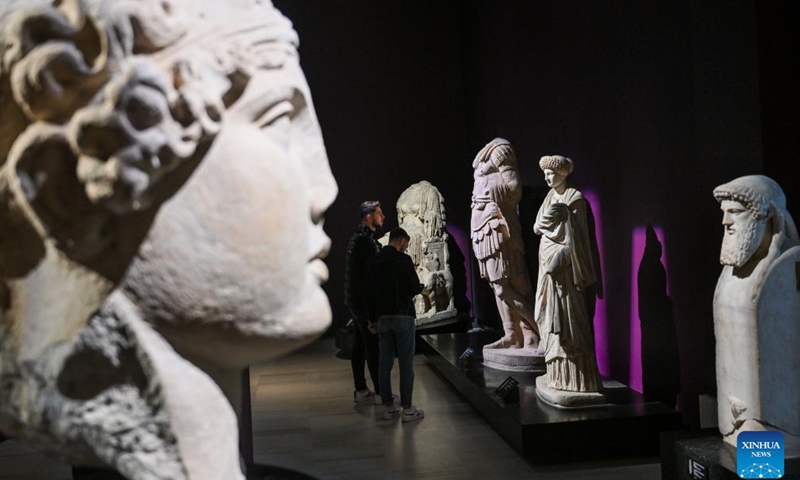 Tourists visit the Istanbul Archaeology Museum in Istanbul, Türkiye, Oct. 17, 2024. The Istanbul Archaeological Museum in Türkiye was established in the 19th century and is one of the world's most famous museums. (Photo: Xinhua)