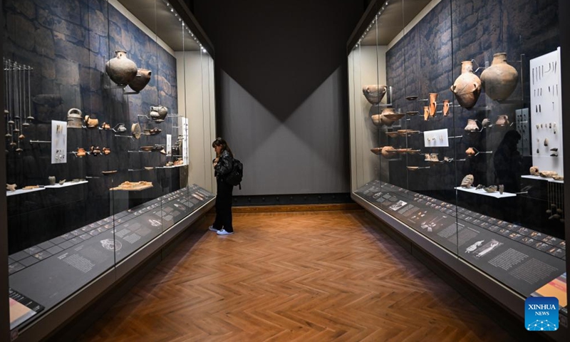 A tourist visits the Istanbul Archaeology Museum in Istanbul, Türkiye, Oct. 17, 2024. The Istanbul Archaeological Museum in Türkiye was established in the 19th century and is one of the world's most famous museums. (Photo: Xinhua)