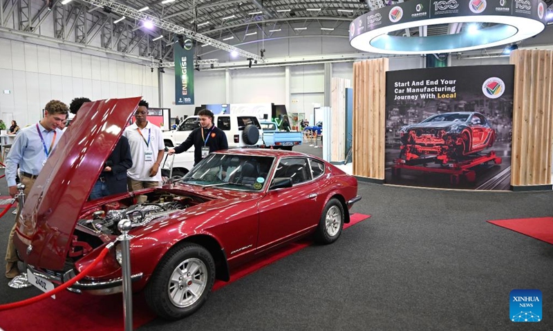 People attend the South African Auto Week in Cape Town, South Africa, Oct. 17, 2024. The event was held from Oct. 15 to 18 in Cape Town under the theme Reimagining the Future, Together: Celebrating 100-Years of Automotive Heritage, Passion, Resilience, and Ingenuity. (Photo: Xinhua)