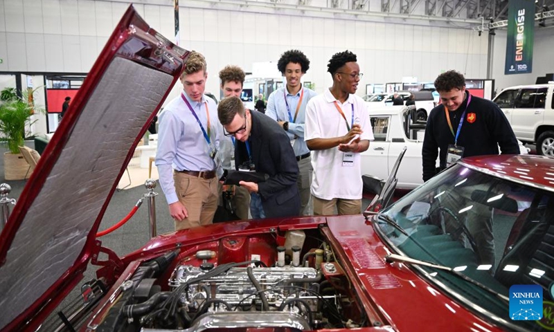 People attend the South African Auto Week in Cape Town, South Africa, Oct. 17, 2024. The event was held from Oct. 15 to 18 in Cape Town under the theme Reimagining the Future, Together: Celebrating 100-Years of Automotive Heritage, Passion, Resilience, and Ingenuity. (Photo: Xinhua)