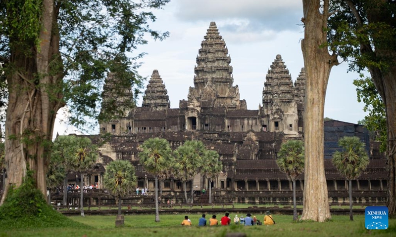 Tourists visit the Angkor Wat temple in Siem Reap province, Cambodia on Oct. 18, 2024.   (Photo: Xinhua)