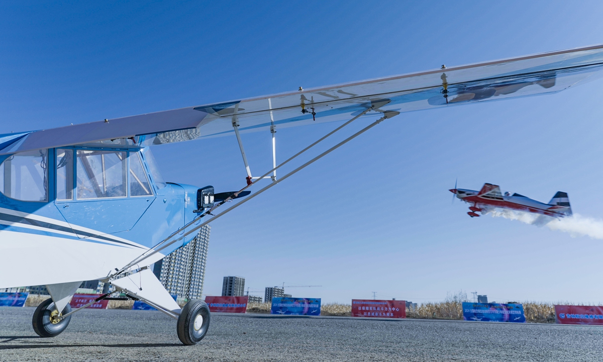 The Chinese national aviation model team puts on a spectacular performance that blends technology and art during an aviation model competition held in Northeast China's Jilin Province on October 20, 2024. Over 300 participants from more than 20 schools across the province took part in this competition. Photo: VCG