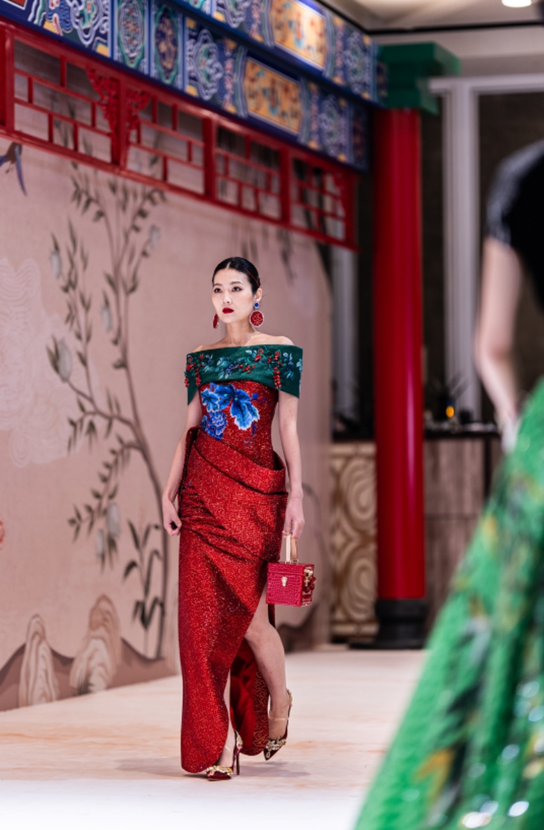 A model walks on the stage at the event in Macao.  Photo: Courtesy of Prince Gong's -Mansion 