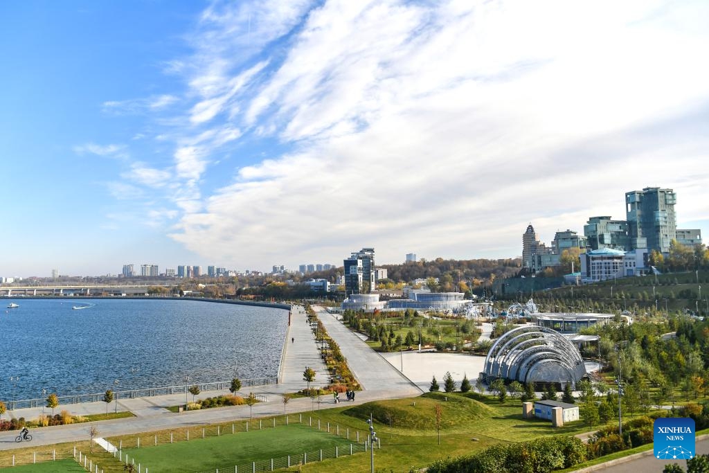 This photo taken on Sept. 26, 2024 shows a city view of Kazan, Russia. Kazan is the capital city of Russia's Republic of Tatarstan. (Photo: Xinhua)