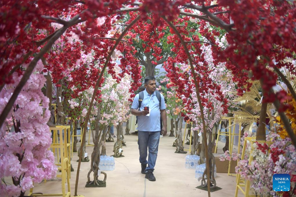 A buyer visits the 136th China Import and Export Fair in Guangzhou, south China's Guangdong Province, Oct. 23, 2024. The second phase of the 136th China Import and Export Fair, popularly known as the Canton Fair, opened in Guangzhou on Wednesday focusing on displaying products such as household goods, gifts, decorations, building materials and furniture. (Photo: Xinhua)