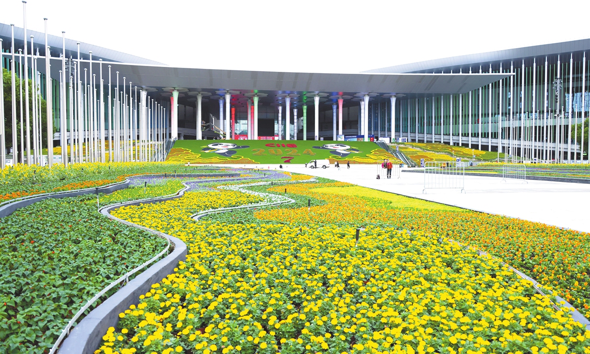 A snapshot of the National Exhibition and Convention Center Shanghai that serves as the main venue of the 7th China International Import Expo taken on October 19, 2024 Photo: VCG