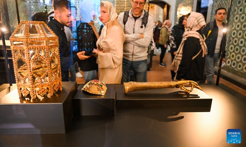 Tourists visit the Topkapi Palace Museum in Istanbul, Türkiye, Oct. 23, 2024. The Topkapi Palace was the palace of the Ottoman Empire from the 15th to the 19th century. In 1924, the palace was converted into the Topkapi Palace Museum. The museum now houses many treasures, including porcelain from China. (Photo: Xinhua)