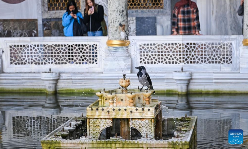 Tourists visit the Topkapi Palace Museum in Istanbul, Türkiye, Oct. 23, 2024. The Topkapi Palace was the palace of the Ottoman Empire from the 15th to the 19th century. In 1924, the palace was converted into the Topkapi Palace Museum. The museum now houses many treasures, including porcelain from China. (Photo: Xinhua)