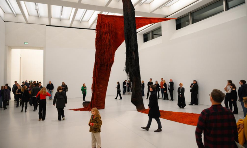 People visit the new building of the Museum of Modern Art in Warsaw, Poland on Oct. 25, 2024. (Photo: Xinhua)