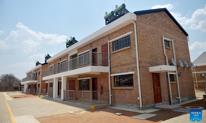 This photo taken on Oct. 27, 2024 shows teacher's dormitory of the China-aided Ramaeba Primary School in Kazungula village of Kasane town, Botswana. (Photo: Xinhua)