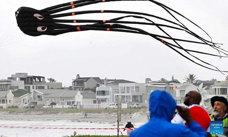 A kite is pictured at the Cape Town International Kite Festival in Cape Town, South Africa, on Oct. 27, 2024. The annual event was held here on Sunday, coloring the sky with vibrant kites. (Photo: Xinhua)