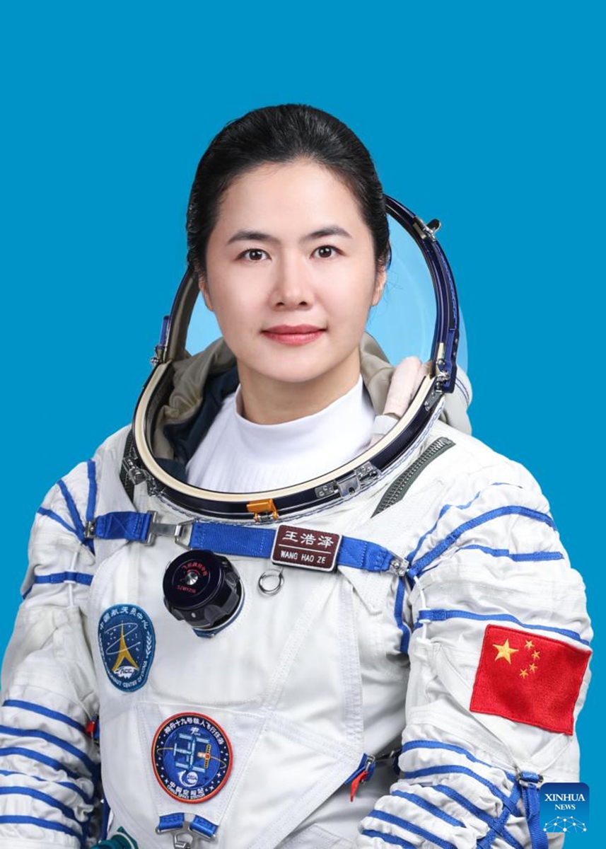 Wang Haoze, one of the three taikonauts who will carry out the Shenzhou-19 spaceflight mission, meets the press at the Jiuquan Satellite Launch Center in northwest China, Oct. 29, 2024. Photo: Xinhua