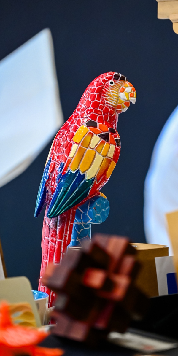 A bird-shaped cultural product on display at the Ultimate China Culture & Museum Creative Market in Beijing Photo: Courtesy of Chinese National Geography