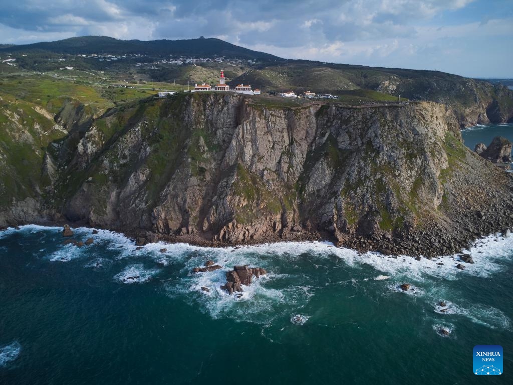 A drone photo taken on Oct. 30, 2024 shows a view of the Cabo da Roca in Portugal. The Cabo da Roca (Cape Roca) is the westernmost point of both Portugal and the mainland Europe. Luis Vaz de Camoes, a Portuguese poet, once described the cape as where the land ends and the sea begins. (Photo: Xinhua)