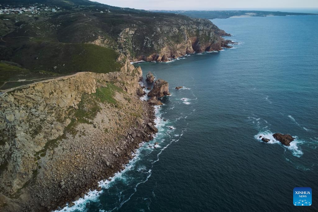 A drone photo taken on Oct. 30, 2024 shows a view of the Cabo da Roca in Portugal. The Cabo da Roca (Cape Roca) is the westernmost point of both Portugal and the mainland Europe. Luis Vaz de Camoes, a Portuguese poet, once described the cape as where the land ends and the sea begins. (Photo: Xinhua)