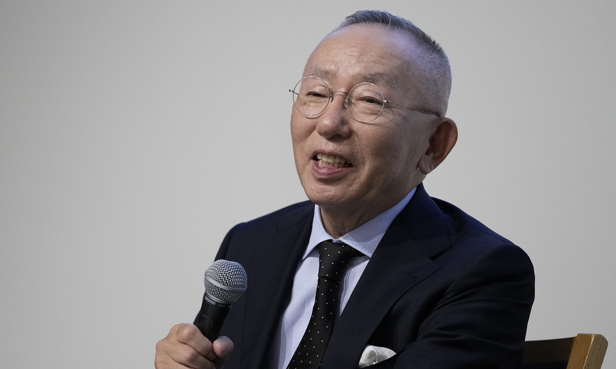 Tadashi Yanai, chairman and chief executive officer of Fast Retailing Co., speaks during a news conference in Tokyo, Japan, on Thursday, Oct. 10, 2024.?Photo: VCG