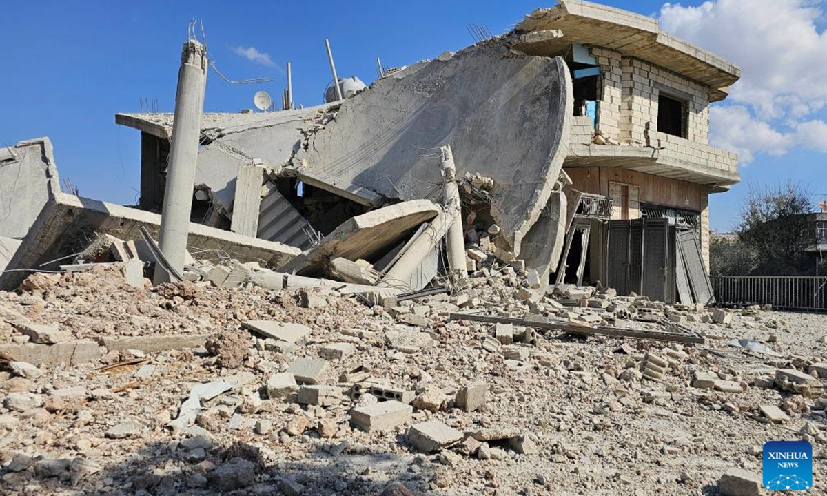 This photo taken on Nov. 1, 2024 shows the damage caused by Israeli airstrikes in Bekaa, Lebanon. (Photo: Xinhua)