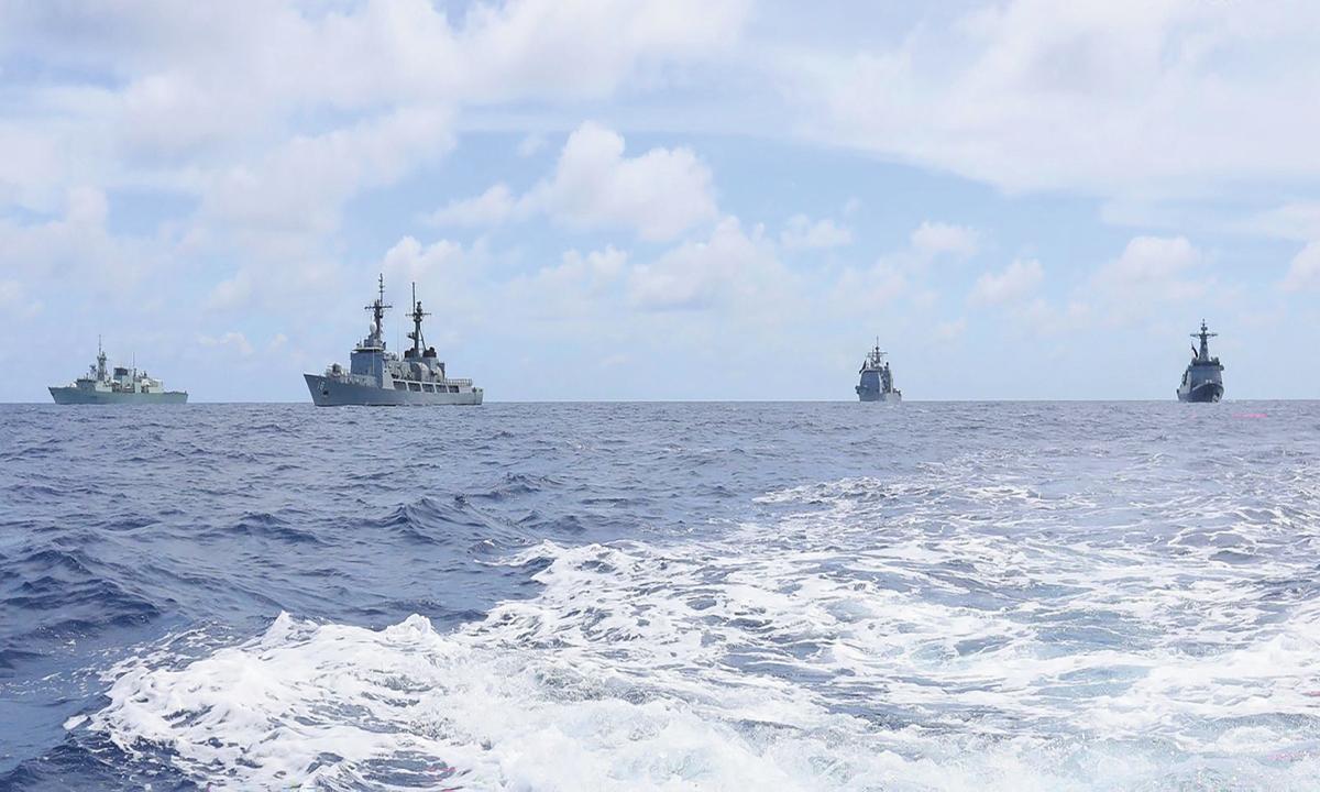 The US, Australia, Canada and?the Philippines?hold air and naval drills in the South China Sea on August 7, 2024. Photo: VCG