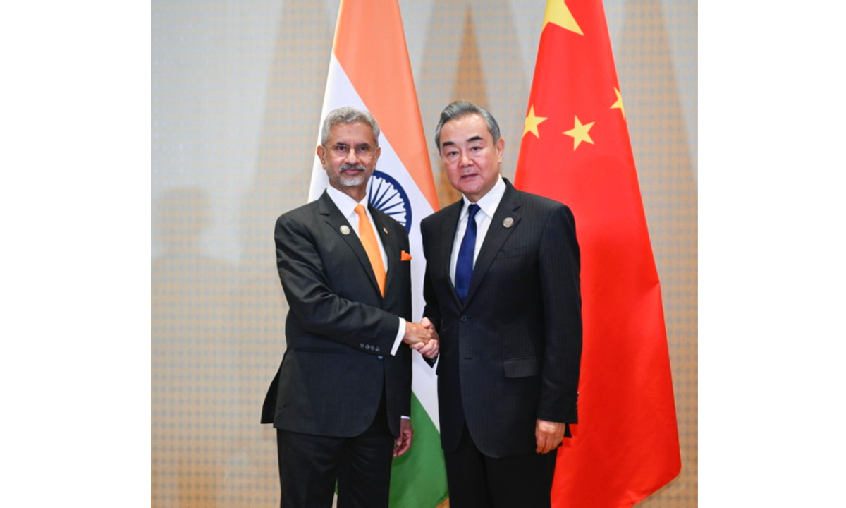 Chinese Foreign Minister Wang Yi meets with Indian External Affairs Minister Subrahmanyam Jaishankar on the sidelines of the G20 Summit in Rio de Janeiro, Brazil on November 18, 2024. Photo: fmprc.gov.cn