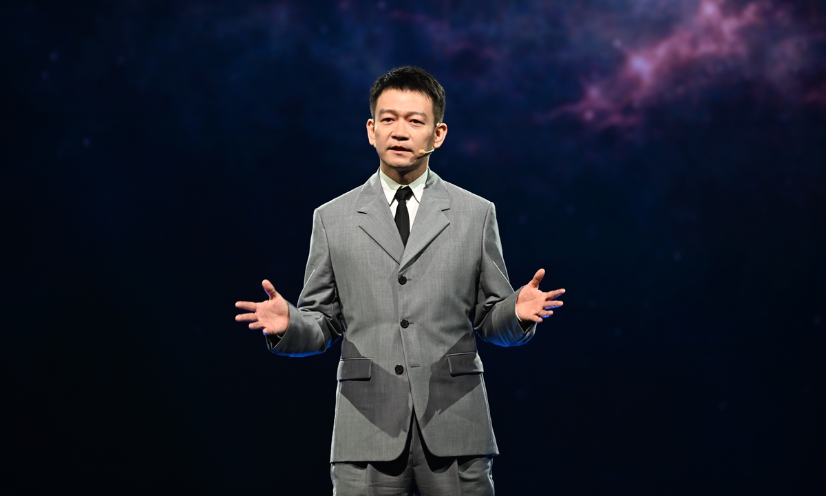 Chinese director Guo Fan speaks at the WE Summit in Chengdu, Southwest China's Sichuan Province on November 3, 2024. Photo: VCG