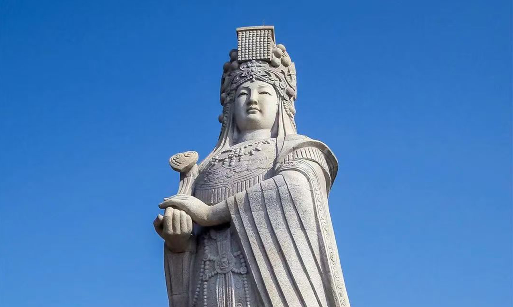 A Mazu statue on Meizhou Island, Fujian Province Photo: Courtesy of Meizhou Mazu Ancestral Temple 