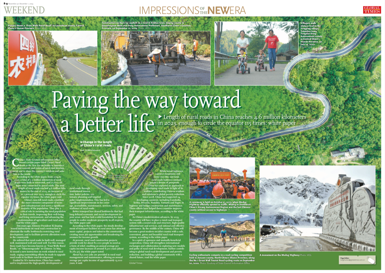 Paving the way toward a better life Graphics: Liu Xidan/Global Times