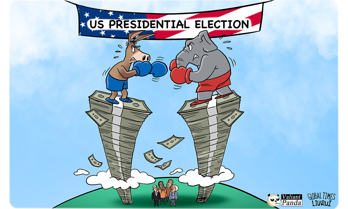 Extremely expensive election. Illustration: Liu Rui/GT