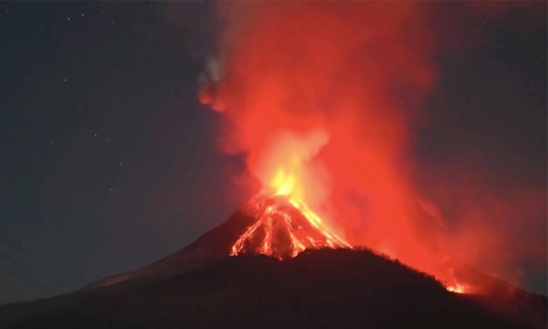 Indonesia's Mount Lewotobi Laki-Laki erupts - Global Times