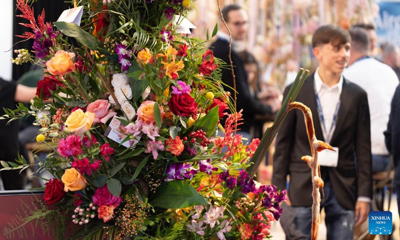 People visit the 2024 International Floriculture Trade Fair (IFTF) in Vijfhuizen, the Netherlands, on Nov. 5, 2024. The IFTF is an annual event in the Netherlands that brings together horticultural professionals, flower lovers and industry experts from around the world. (Photo: Xinhua)